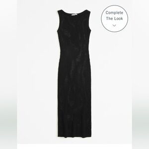Abercrombie Crochet-Style Maxi Dress Coverup in Black, brand new with tags